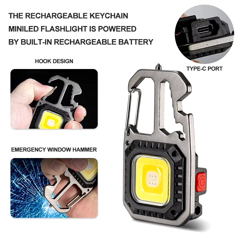 Compact & Powerful: Ultra Small Mini LED Flashlight Keychain with Multiple Light Modes