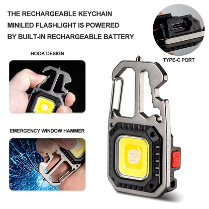 Compact & Powerful: Ultra Small Mini LED Flashlight Keychain with Multiple Light Modes