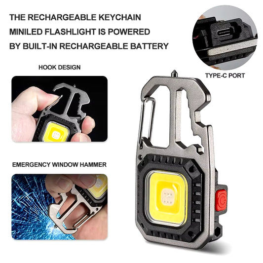 Compact & Powerful: Ultra Small Mini LED Flashlight Keychain with Multiple Light Modes