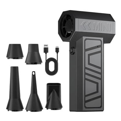 High-Performance Electric Air Duster with Turbo Jet Fan Technology - 130000RPM Portable Cleaning Blower with 5 Nozzles and Type-C Charging