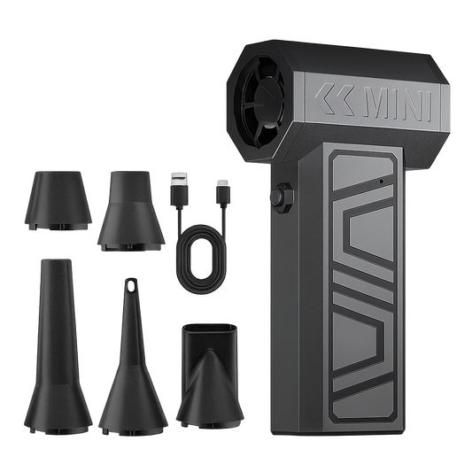 High-Performance Electric Air Duster with Turbo Jet Fan Technology - 130000RPM Portable Cleaning Blower with 5 Nozzles and Type-C Charging