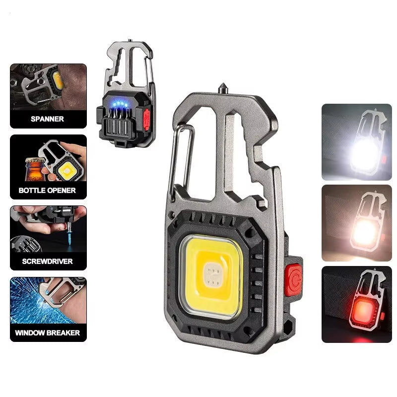 Compact & Powerful: Ultra Small Mini LED Flashlight Keychain with Multiple Light Modes